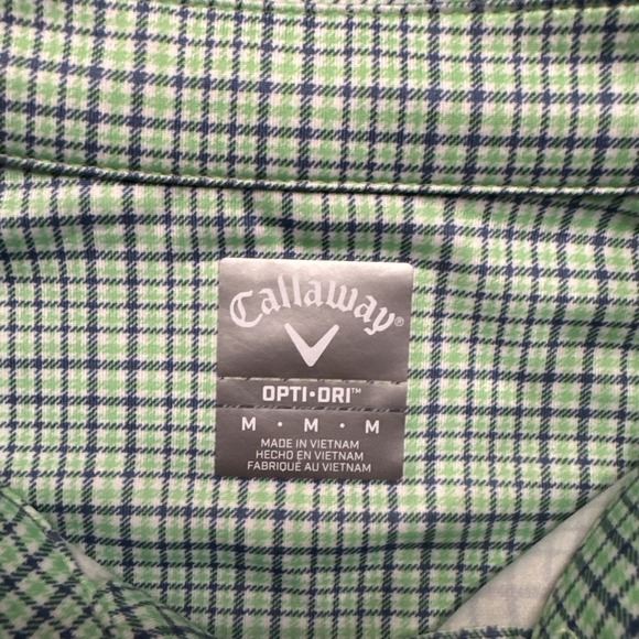 Callaway Polo Shirt Mens M Green Opti-Dri Golf Performance Stretch Lightweight - Picture 3 of 6
